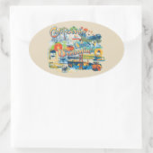 カリフォルニア·ドリーミング 楕円形シール (バッグ)