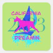 カリフォルニア・ドリーミン2023 AHTCA全国シャツ スクエアシール (正面)