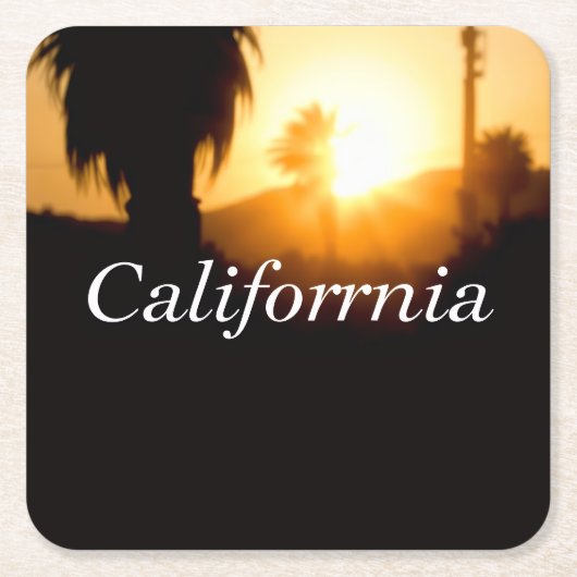 カリフォルニア ドリーミン スクエアペーパーコースター (正面)
