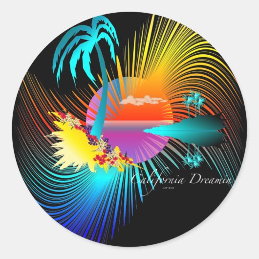 カリフォルニア・ドリーミン ラウンドシール (正面)