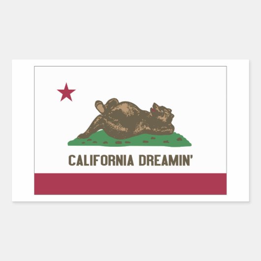カリフォルニア・ドリーミン 長方形シール (正面)