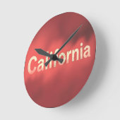 カリフォルニア ドリーム バイブス ラウンド壁時計 (傾斜)