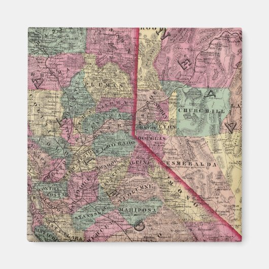 カリフォルニア、ネバダ3 マグネット (正面)