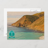 カリフォルニア・ハイウェイ1葉書 ポストカード (正面/裏面)