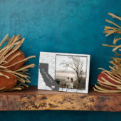 カリフォルニア、ハートの写真 フォトプラーク (側面)