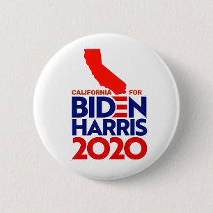 カリフォルニア:バイデン氏·ハリス2020 缶バッジ