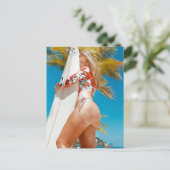 ☆カリフォルニア☆ビキニ☆ブロンド☆ビーチ☆バーベ☆ ポストカード (スタンド正面)
