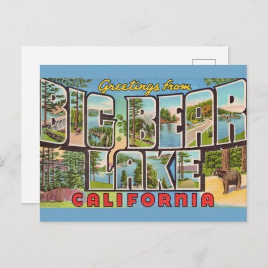 カリフォルニア ビッグベアレイク ポストカード (正面/裏面)