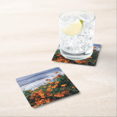 カリフォルニア、ビッグ·スール·コースト、カリフォルニア·ポピー スクエアペーパーコースター (インサイチュ)