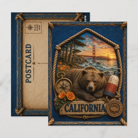 カリフォルニア ビンテージ トラベル ポストカード (正面/裏面)