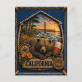 カリフォルニア ビンテージ トラベル ポストカード (正面)