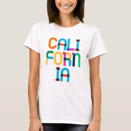 カリフォルニア ビンテージ レトロ カラフル 80年代 ポップアート タイプ Tシャツ