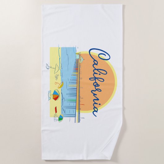 カリフォルニア ビーチタオル (正面)