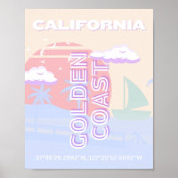 カリフォルニア、ビーチ、トラベルアート、パステル名門私立校風のホテル