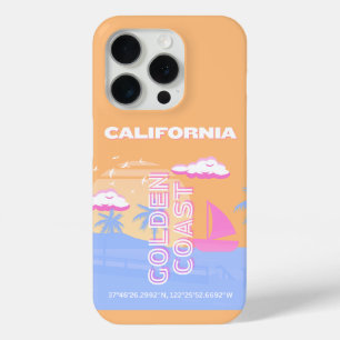 カリフォルニア、ビーチ、トラベルアート iPhone 15 PROケース