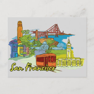 カリフォルニア・ファミナス・シティ・サンフランシスコ ポストカード