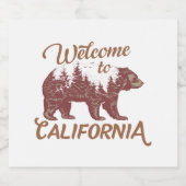 カリフォルニア・フォレストベアへようこそ リキュールボトルラベル (シングルラベル)