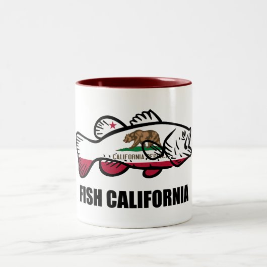 カリフォルニア ブラックバス ツートーンマグカップ (中央)