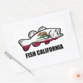 カリフォルニア ブラックバス 長方形シール (封筒)