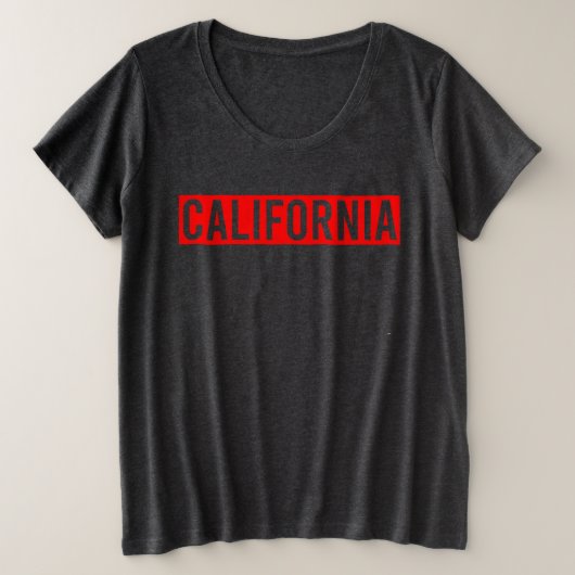 カリフォルニア プラスサイズTシャツ (デザイン正面)