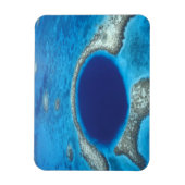 カリフォルニア、ベリーズ。青い穴の上空表示（直径） マグネット (縦)