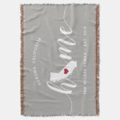 カリフォルニア ホームステート オーダーメイド スローブランケット (正面縦)