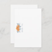 カリフォルニア ポピー ブライダル シャワー フラット サンキューカード (正面/裏面)