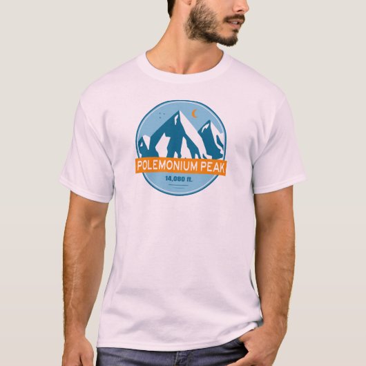 カリフォルニア ポレモニウムピーク 星 月 Tシャツ (正面)