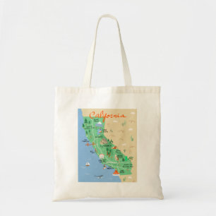 カリフォルニア·マップ·トート·バッグ トートバッグ