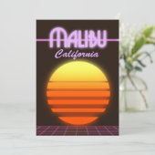 カリフォルニア マリブ 日没 旅行 ポスター 招待状 (スタンド正面)