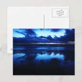 カリフォルニア – マンハッタンビーチ。冷たい夕日 ポストカード (正面/裏面)