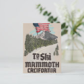 カリフォルニア・マンモスでスキーを ポストカード (スタンド正面)
