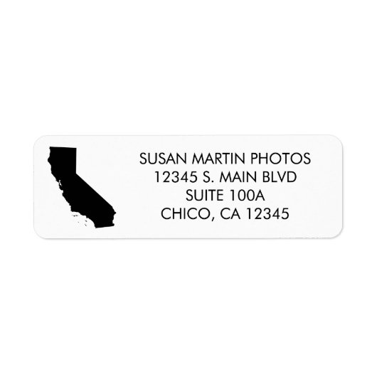 カリフォルニア モダン ミニマリスト あなたの色 ラベル (正面)