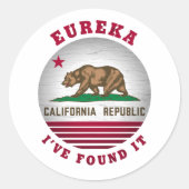 カリフォルニア ユーレカ州旗 ラウンドシール (正面)