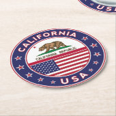 カリフォルニア ラウンドペーパーコースター (アングル)