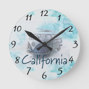 カリフォルニア ラウンド壁時計