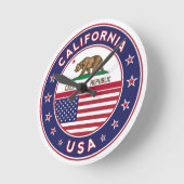 カリフォルニア ラウンド壁時計 (傾斜)