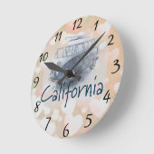 カリフォルニア・ラウンド・クロック ラウンド壁時計 (傾斜)