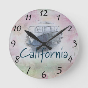 カリフォルニア・ラウンド・クロック ラウンド壁時計
