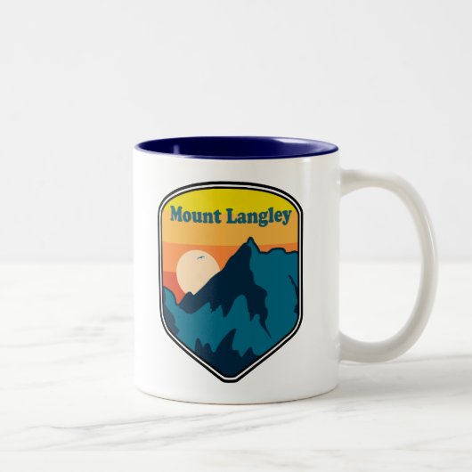 カリフォルニア ラングレー山の日の出 ツートーンマグカップ (右)