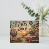 カリフォルニア ルート66 クリスマスのご挨拶 ポストカード (スタンド正面)