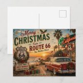 カリフォルニア ルート66 クリスマスのご挨拶 ポストカード (正面/裏面)
