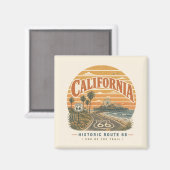 カリフォルニア ルート66 サンタモニカ マグネット (正面/裏面)