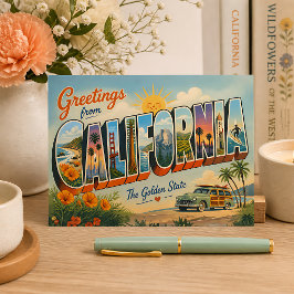 カリフォルニア レトロのご挨拶 ポストカード