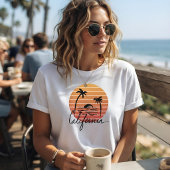 カリフォルニア レトロ 70s 夕日 ヤシの木 tシャツ