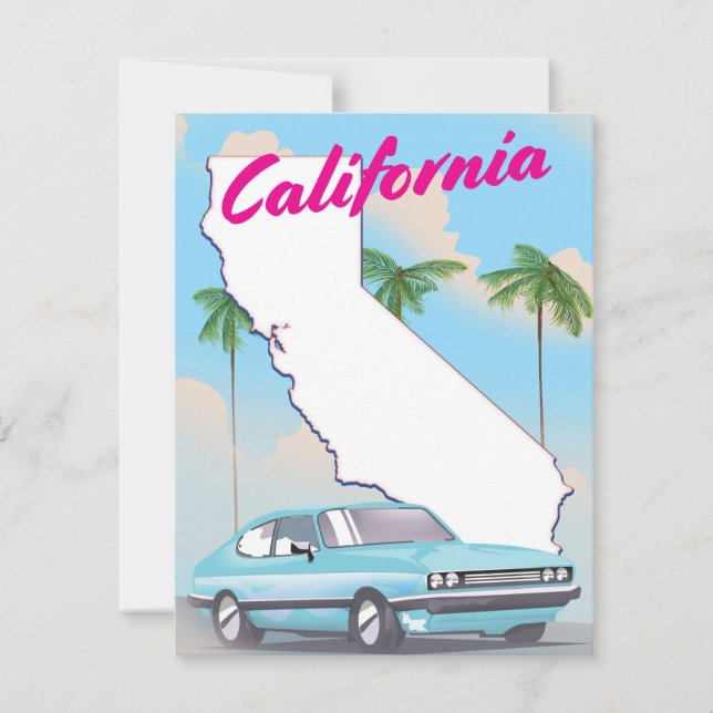 カリフォルニア ヴィンテージ スタイル バケーション ポスター (正面)