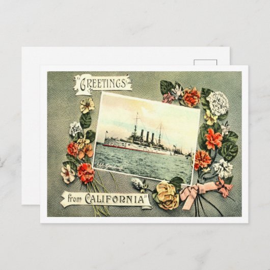 カリフォルニア・ヴィンテージ・トラベルからの挨拶 ポストカード (正面/裏面)