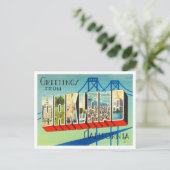 カリフォルニア・ヴィンテージ・トラベルのオークランドからの挨拶 ポストカード (スタンド正面)