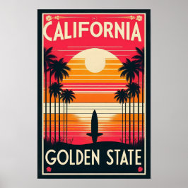 カリフォルニア ヴィンテージ トラベル ポスター