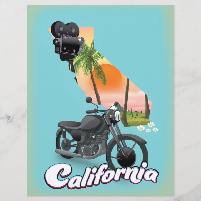 カリフォルニア ヴィンテージ 旅行 ポスター (正面)